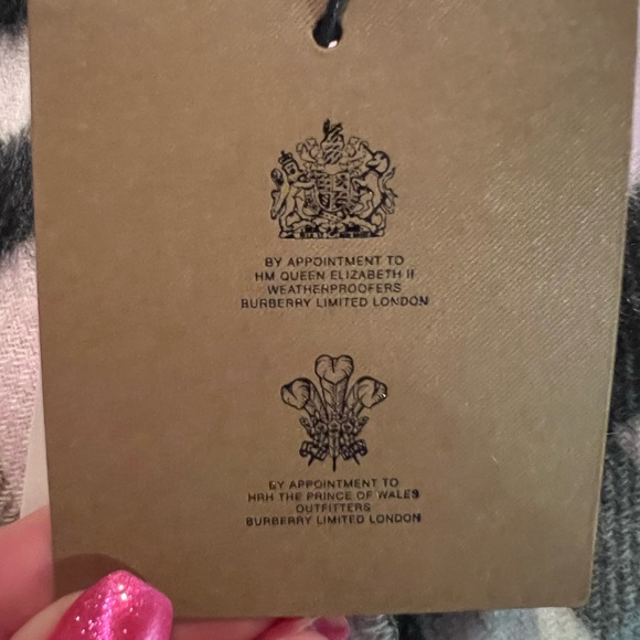 PERFECT HOLIDAY GIFT!!! ***NWT BURBERRY SIGNATURE Pink and Beige Winter Scarf - Picture 4 of 4